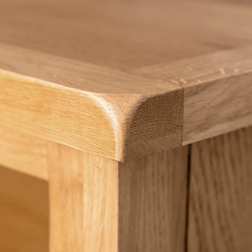Table basse à tiroirs en chêne tressé
