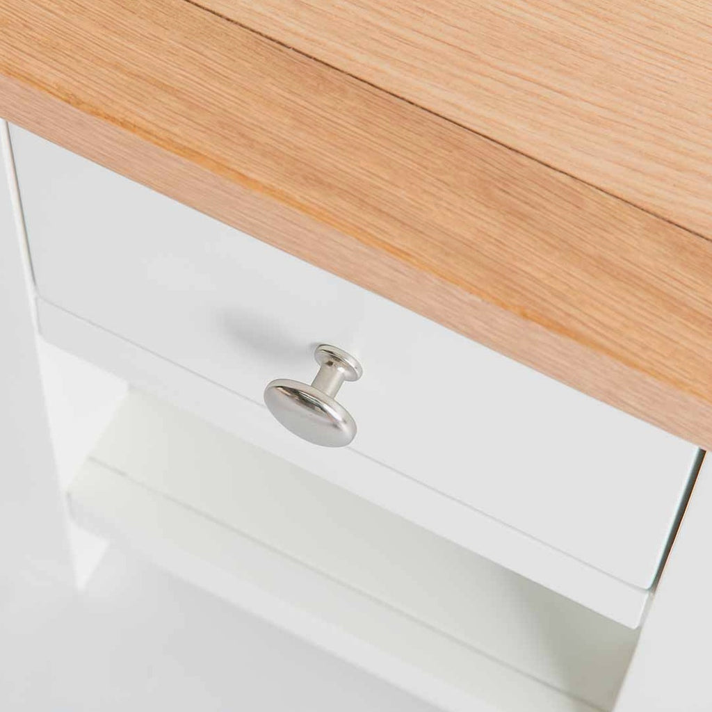 Lampe de table en chêne peint