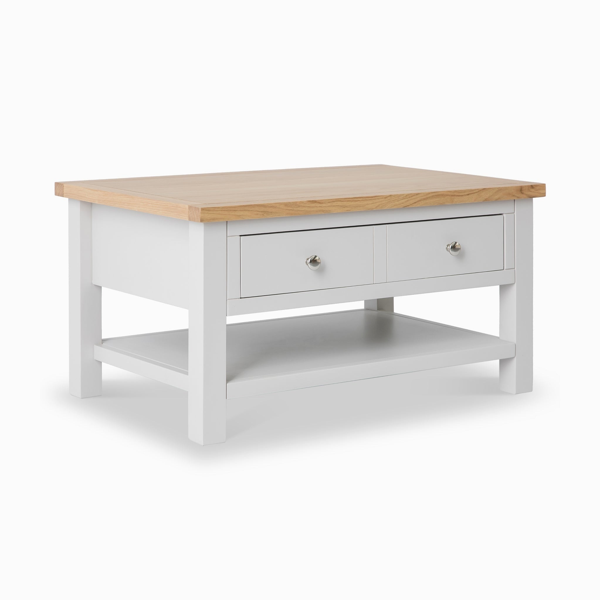 Table basse en bois massif avec tiroir