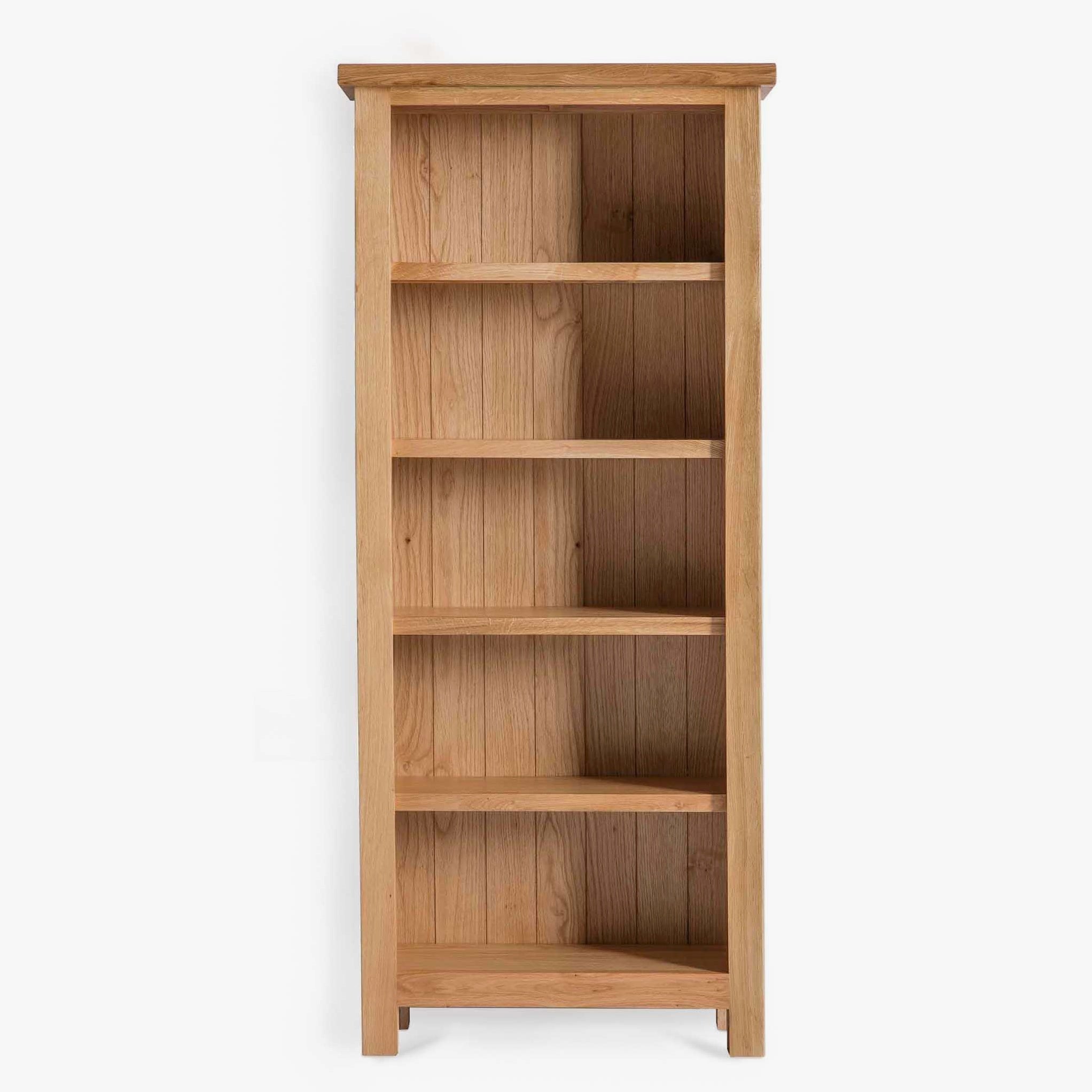 Bibliothèque mince en chêne laqué
