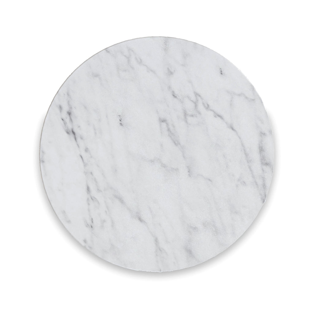Table d'appoint ronde en marbre gris